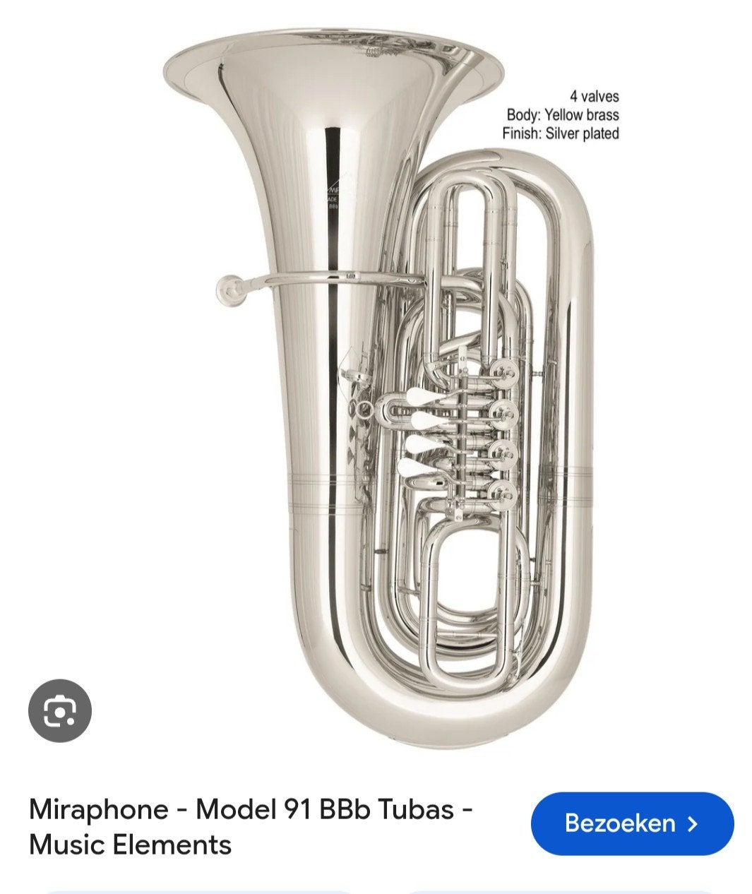 Te Koop gevraagd Miraphone Bastuba, Ophalen