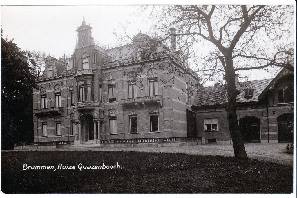 Brummen (Gld) Huize Quazenbosch -mooie Adremo fotokaart-, Ophalen, 1920 tot 1940, Ongelopen, Gelderland