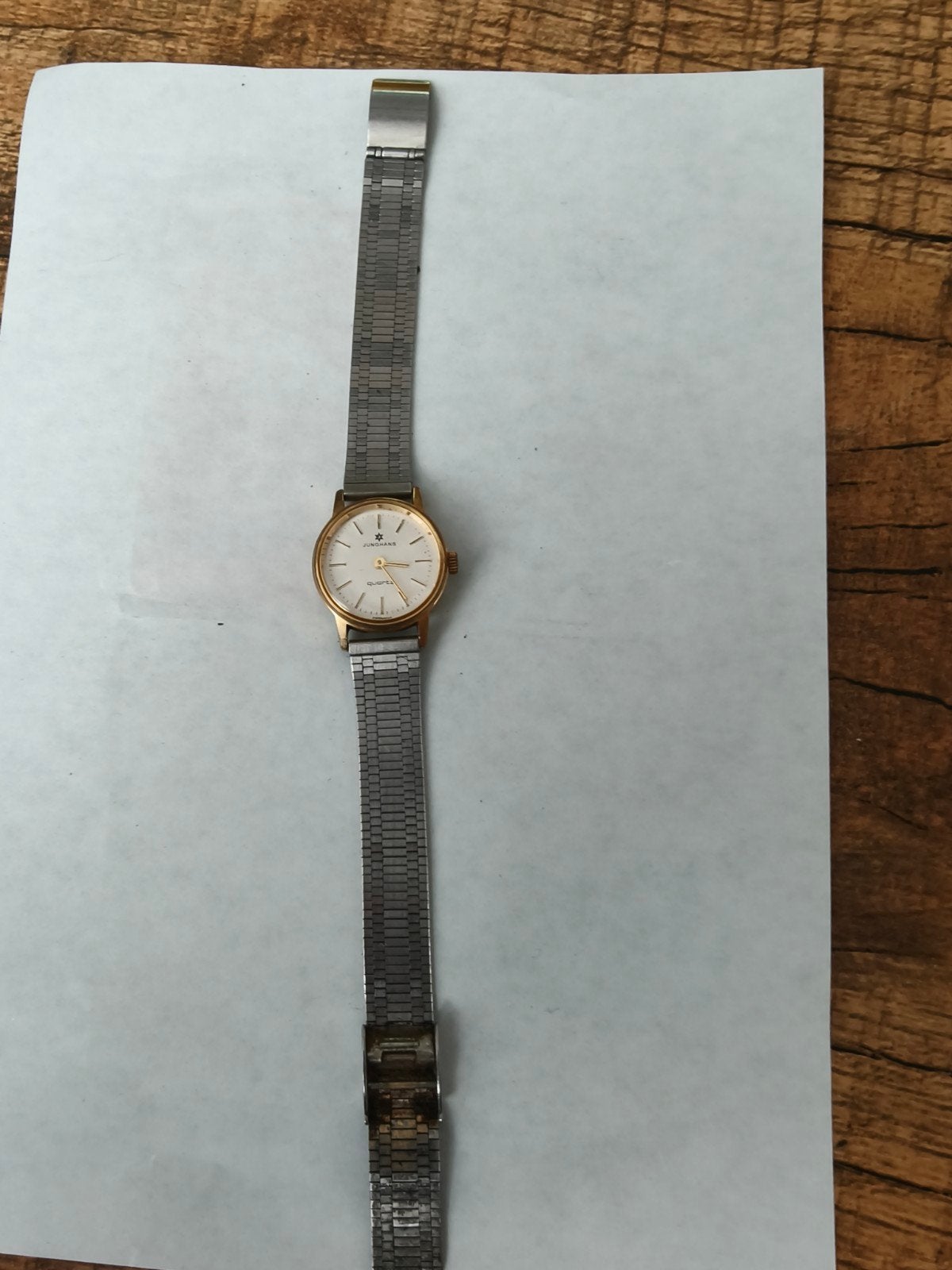 Vintage Polshorloge - Goudkleurig met Stalen Band, Gebruikt, Polshorloge, Ophalen, Overige merken