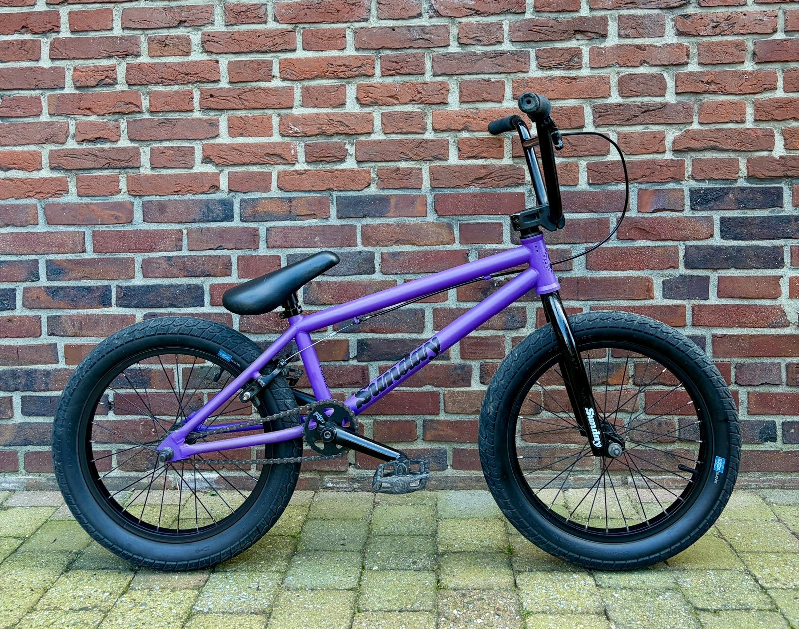 Sunday BMX 18 inch Matte Grape Soda, Ophalen, 16 tot 20 inch, Staal, Velgrem