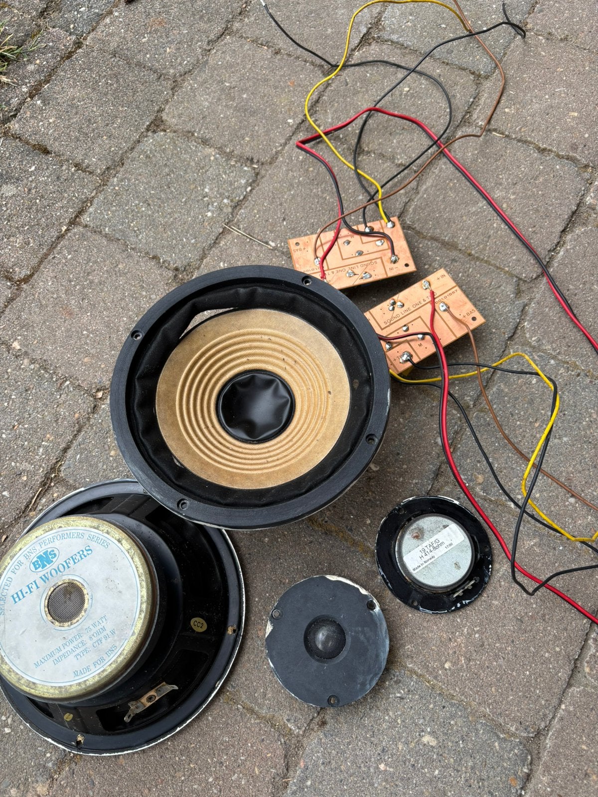 2x BSN CTF 91 W Hi-Fi Woofer 8 Ohm - vintage luidspreker, Ophalen, Gebruikt, 60 tot 120 watt, Overige merken