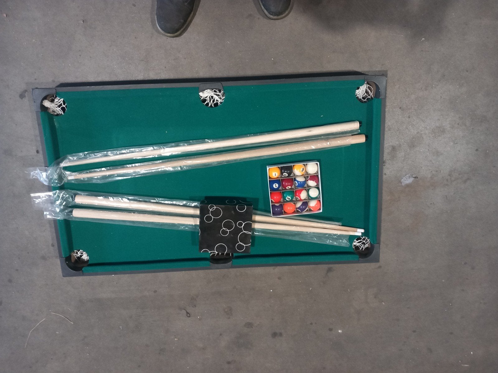 Compacte pooltafel met accessoires, Ophalen, Gebruikt, Pooltafel