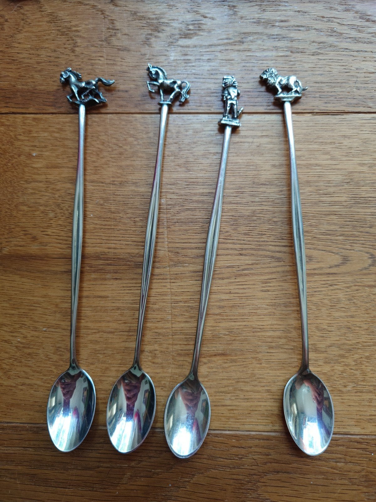 4 oude verzilverde ijs cocktail lepels Van Kempen & Begeer, Ophalen of Verzenden