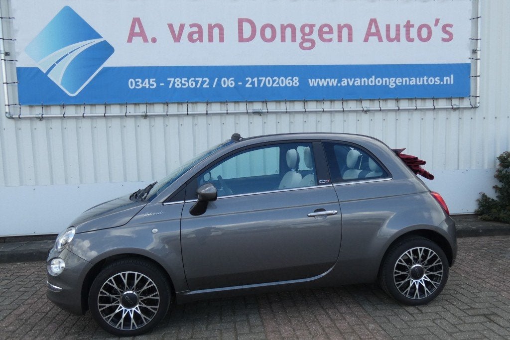 Fiat 500C 1.0 HYBRID DOLCEVITA,Navi,Clima,PDC,Leer,Carplay, Auto's, Voorwielaandrijving, Gebruikt, Cabriolet, 4 stoelen