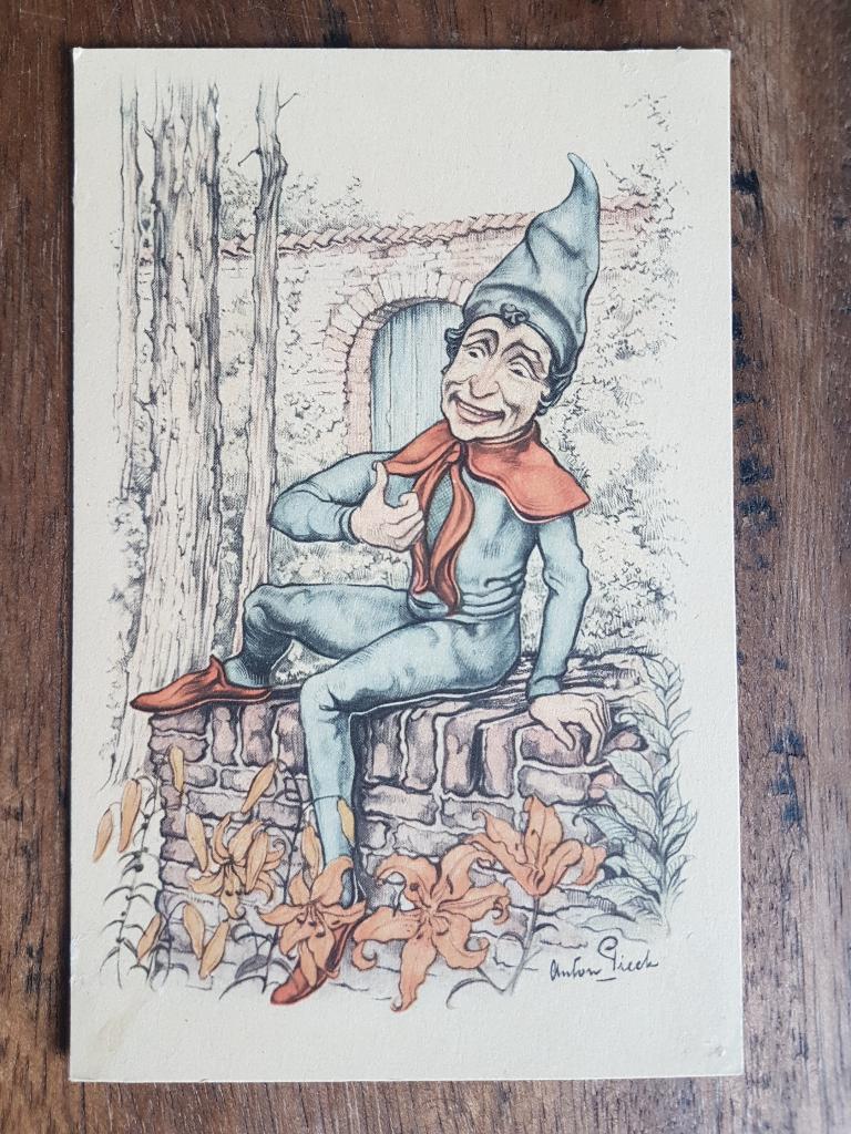 Ansichtkaart De Efteling Anton Pieck Kleine Boodschap, Verzamelen, Ansichtkaarten | Nederland, Ophalen of Verzenden, 1940 tot 1960