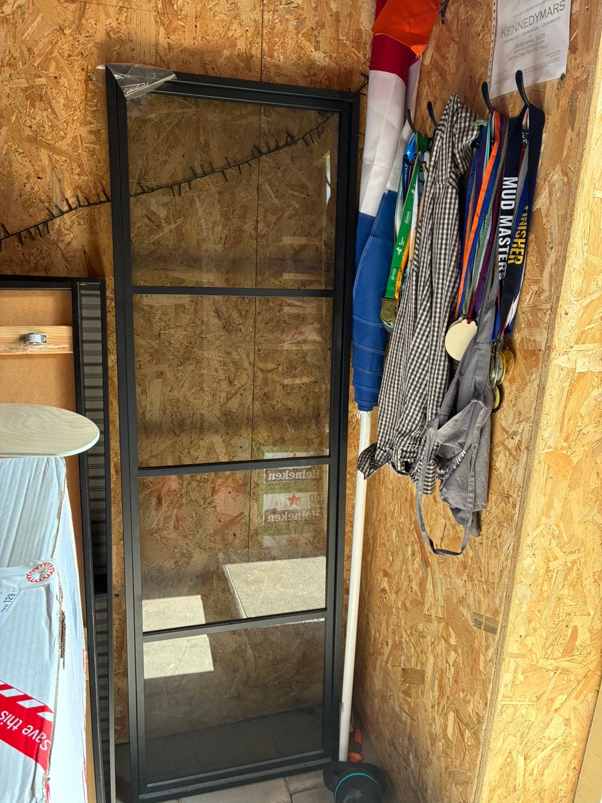Paneel staal en glas barnwoodweb, Doe-het-zelf en Verbouw, Glas en Ramen, Ophalen, Minder dan 80 cm, Overige typen, Nieuw
