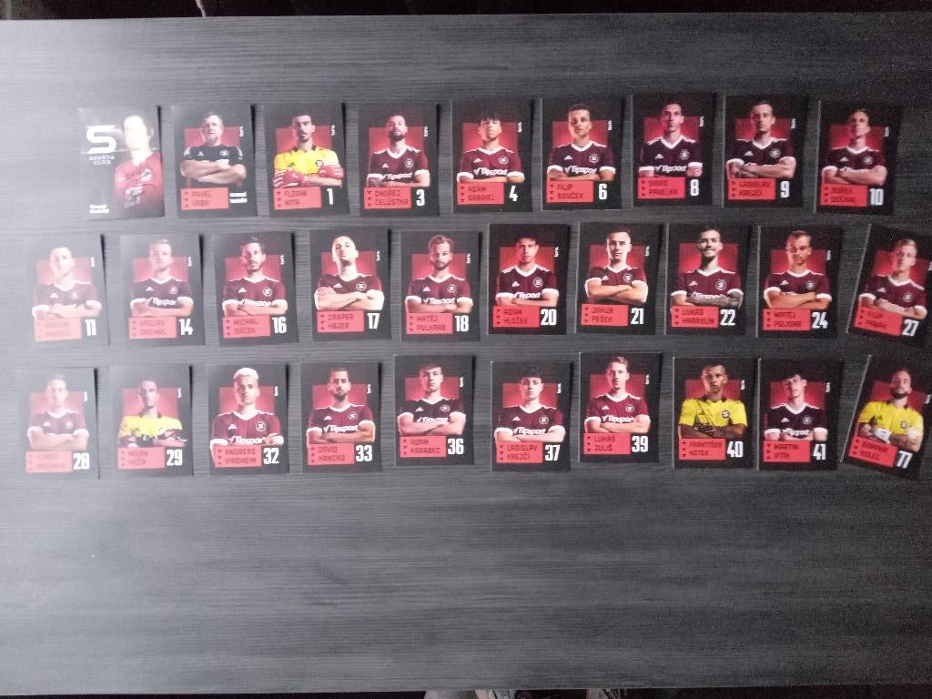 Set spelerskaarten van het Tsjechische Sparta Praag, Verzamelen, Sportartikelen en Voetbal, Nieuw, Spelerskaart, Buitenlandse clubs