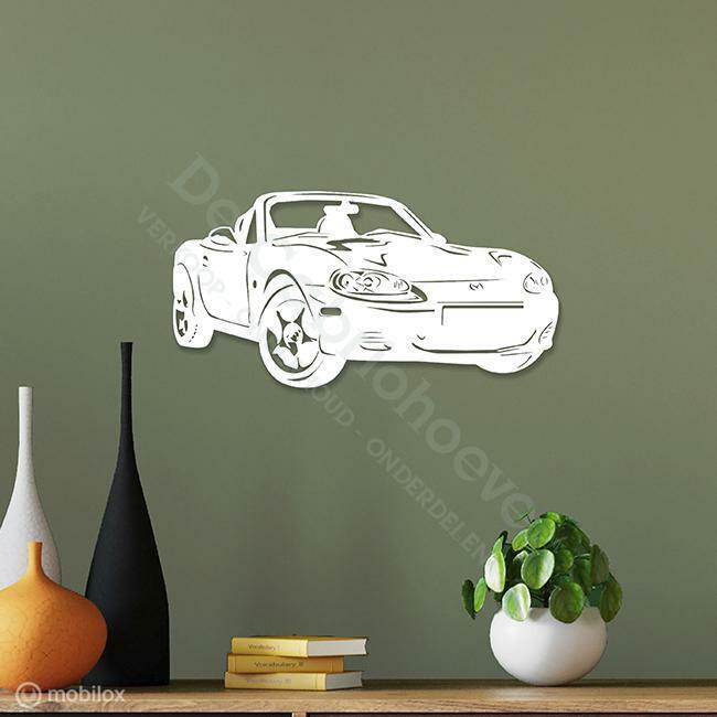 MX5 Wanddecoratie NBFL (48*21cm) Wit, De Cabriohoeve VOF, Nieuw, Info@cabriohoeve.nl, Julianalaan 9, 9462PG Gasselte, Nederland