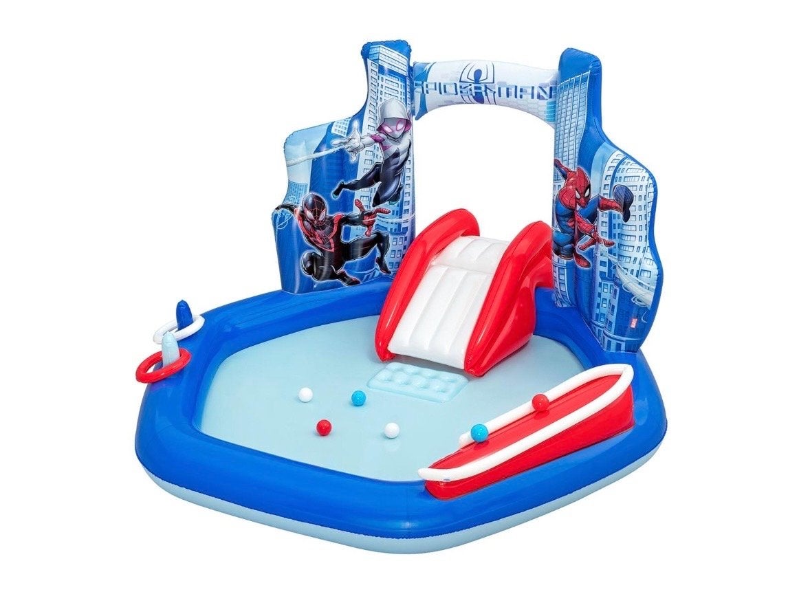 Bestway Spider-Man Speelzwembad met Glijbaan, Opblaaszwembad, Nieuw, Ophalen of Verzenden, 200 tot 400 cm