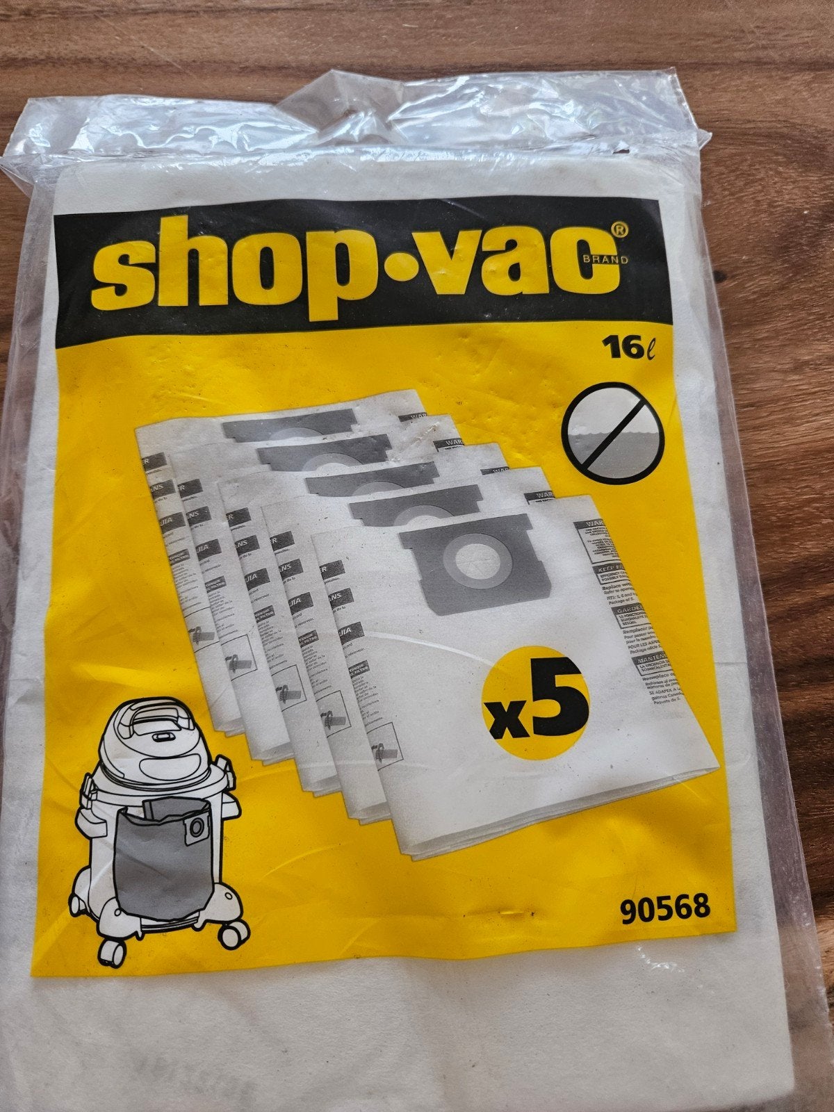 Nieuwe Shop-Vac stofzuigerzakken - 5 stuks (90568), Stofzak, Overige merken, Nieuw, Ophalen of Verzenden