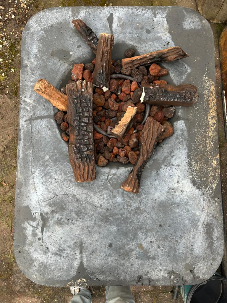 Vuurtafel gas, Tuin en Terras, Ophalen, Gebruikt