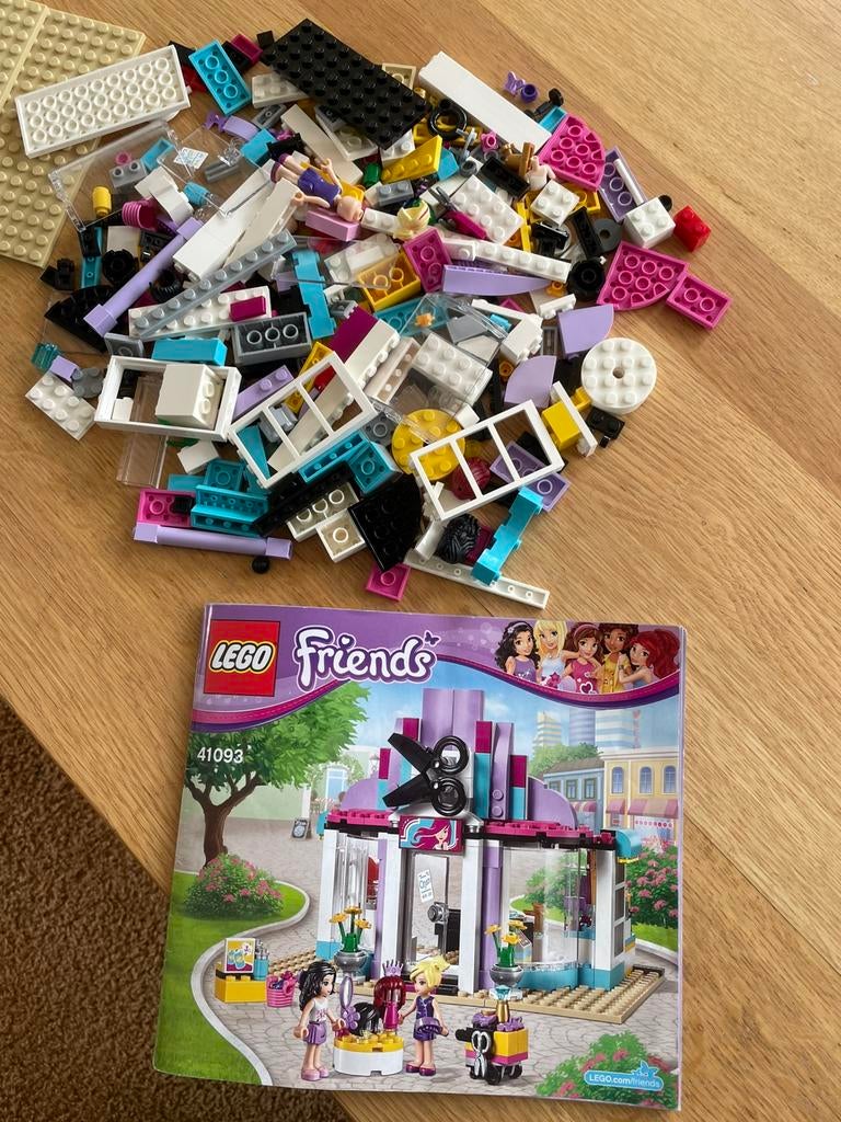Lego friends 41093, kapsalon compleet met instructieboekje, Compleet, Lego, Friends, Ophalen of Verzenden