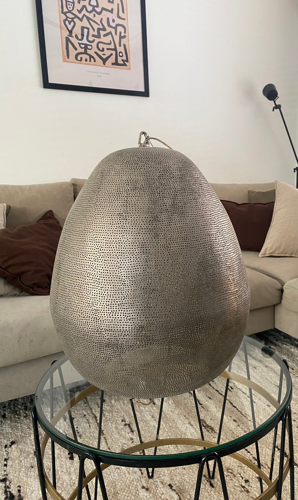 Filigrain lamp | Oosterse lamp | Metalen lamp, Huis en Inrichting, Ophalen of Verzenden, Zo goed als nieuw