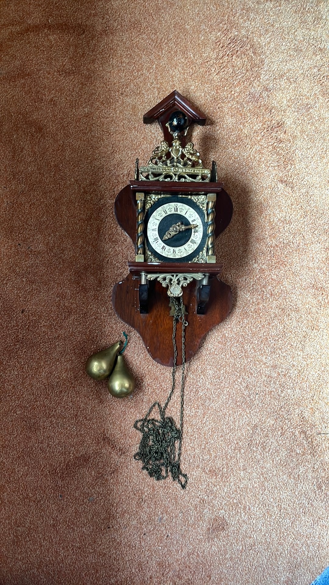 Zaanse klok, Ophalen of Verzenden, Gebruikt, Zilver, Overige materialen