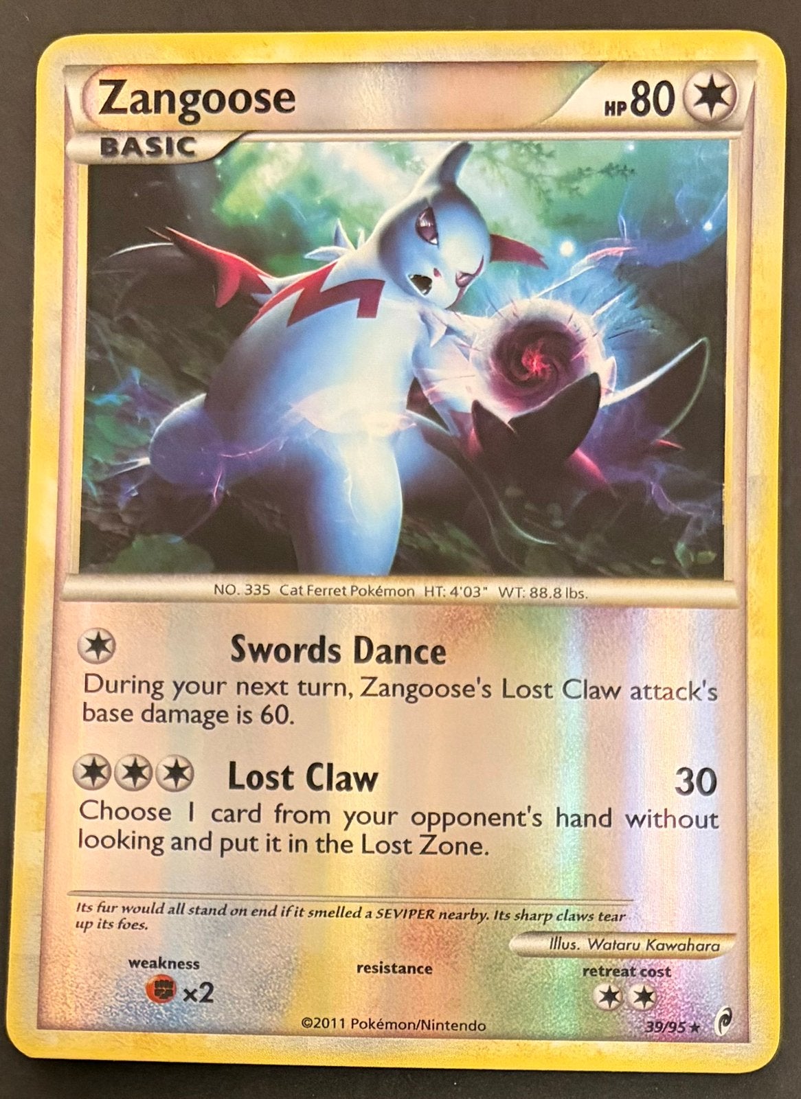 Zangoose 39/95 Rare Reverse Holo, Hobby en Vrije tijd, Verzamelkaartspellen | Pokémon, Ophalen of Verzenden, Nieuw, Losse kaart