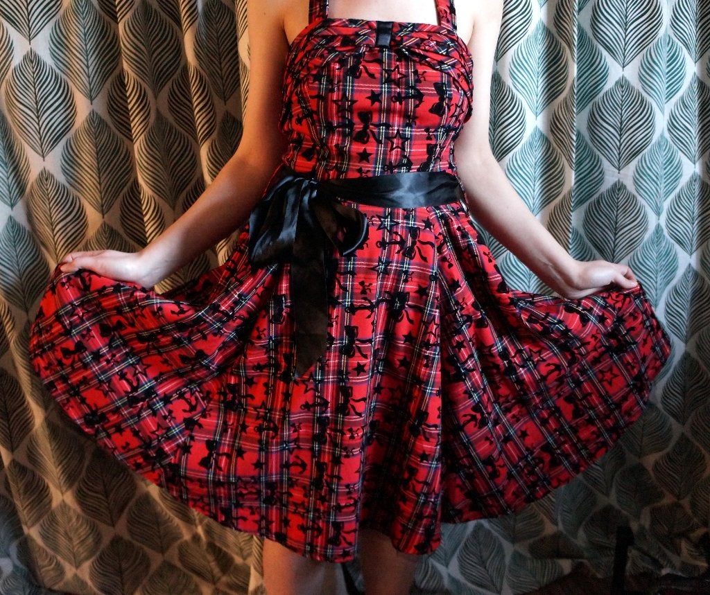 Hearts & Roses Swing jurk retro pin up jurk rockabilly L 40, Kleding | Dames, Jurken, Maat 38/40 (M), Ophalen of Verzenden, Zo goed als nieuw
