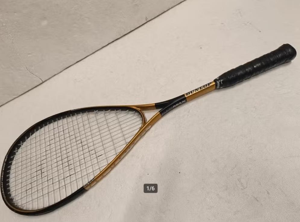 Dunlop black max squash racket met nieuw grip, Sport en Fitness, Squash, Nieuw, Ophalen of Verzenden