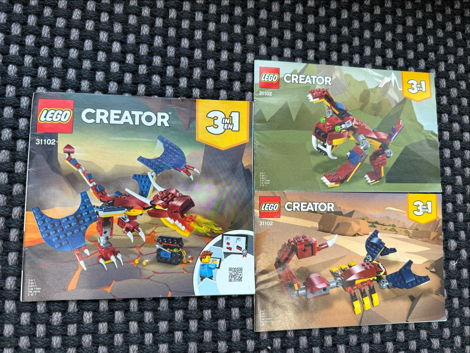 LEGO Creator 31102 Vuurdraak 3-in-1, Lego, Inclusief instructies, Ophalen of Verzenden, Zo goed als nieuw