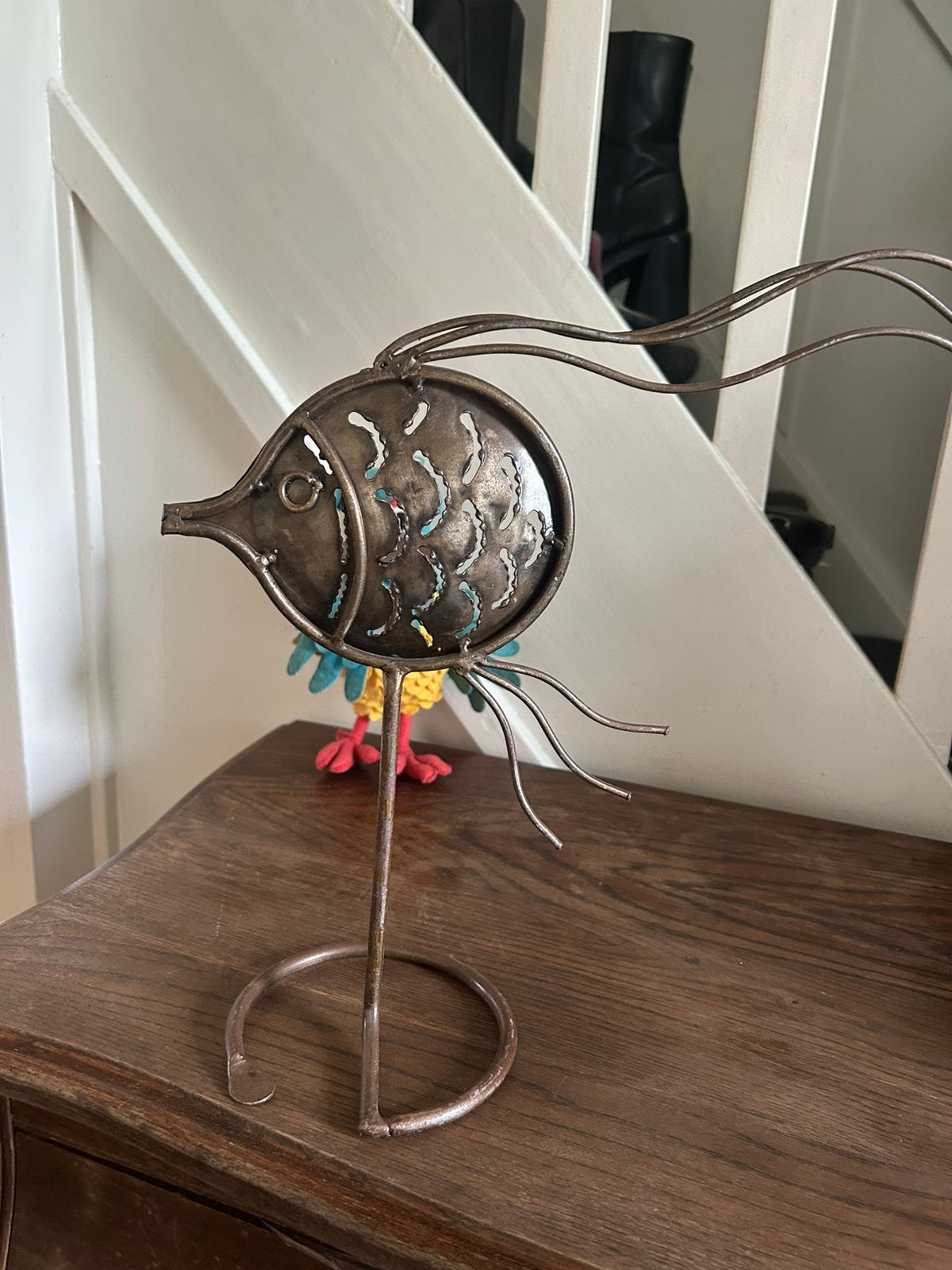 Woondecoratie metalen vis, Ophalen of Verzenden, Gebruikt