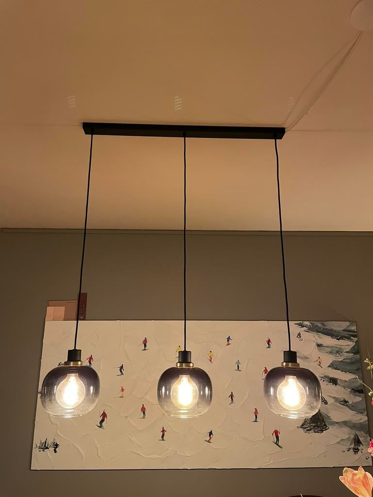 Hanglamp, Ophalen, Zo goed als nieuw, Glas, 75 cm of meer