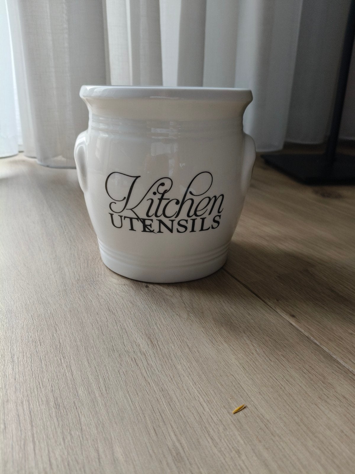 Riviera Maison Kitchen Utensils Pot - Wit Keramiek, Ophalen, Overige typen, Zo goed als nieuw, Steen/keramiek