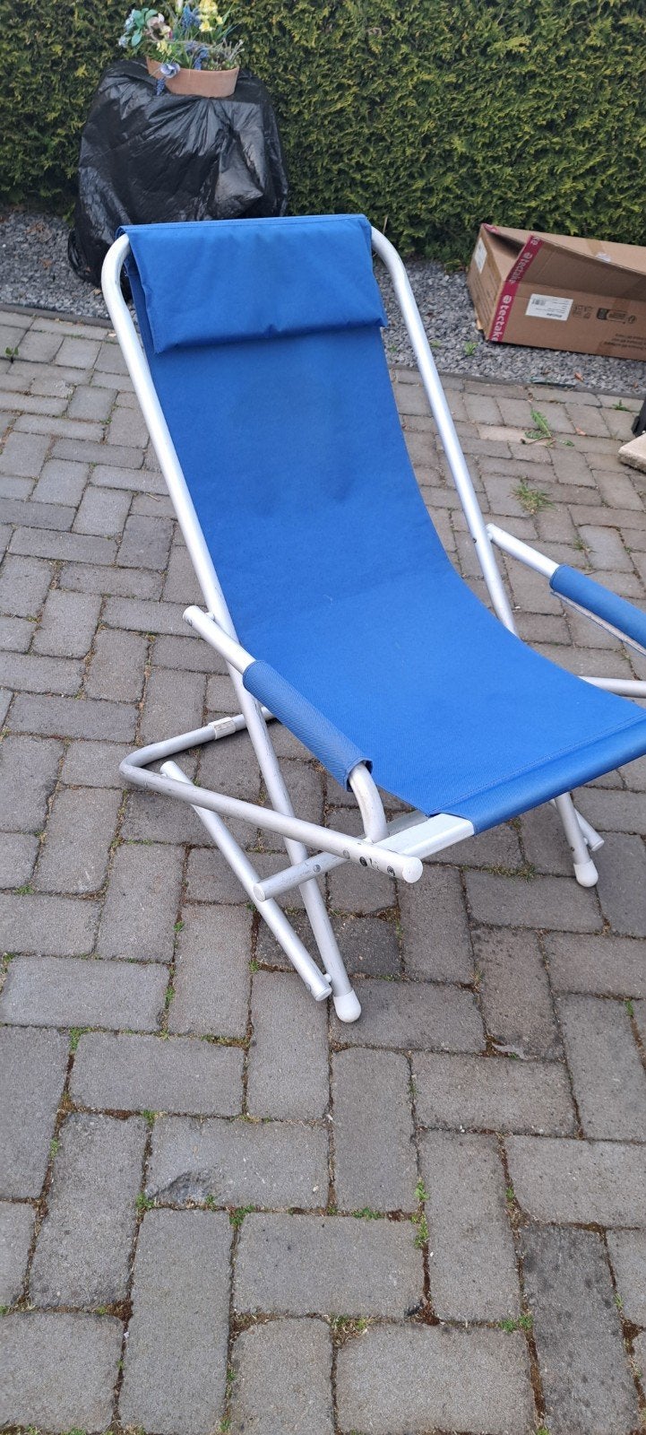 lounge tuinstoel Weegt bijna niets Aluminium, Tuin en Terras, Ophalen, Zo goed als nieuw, Aluminium