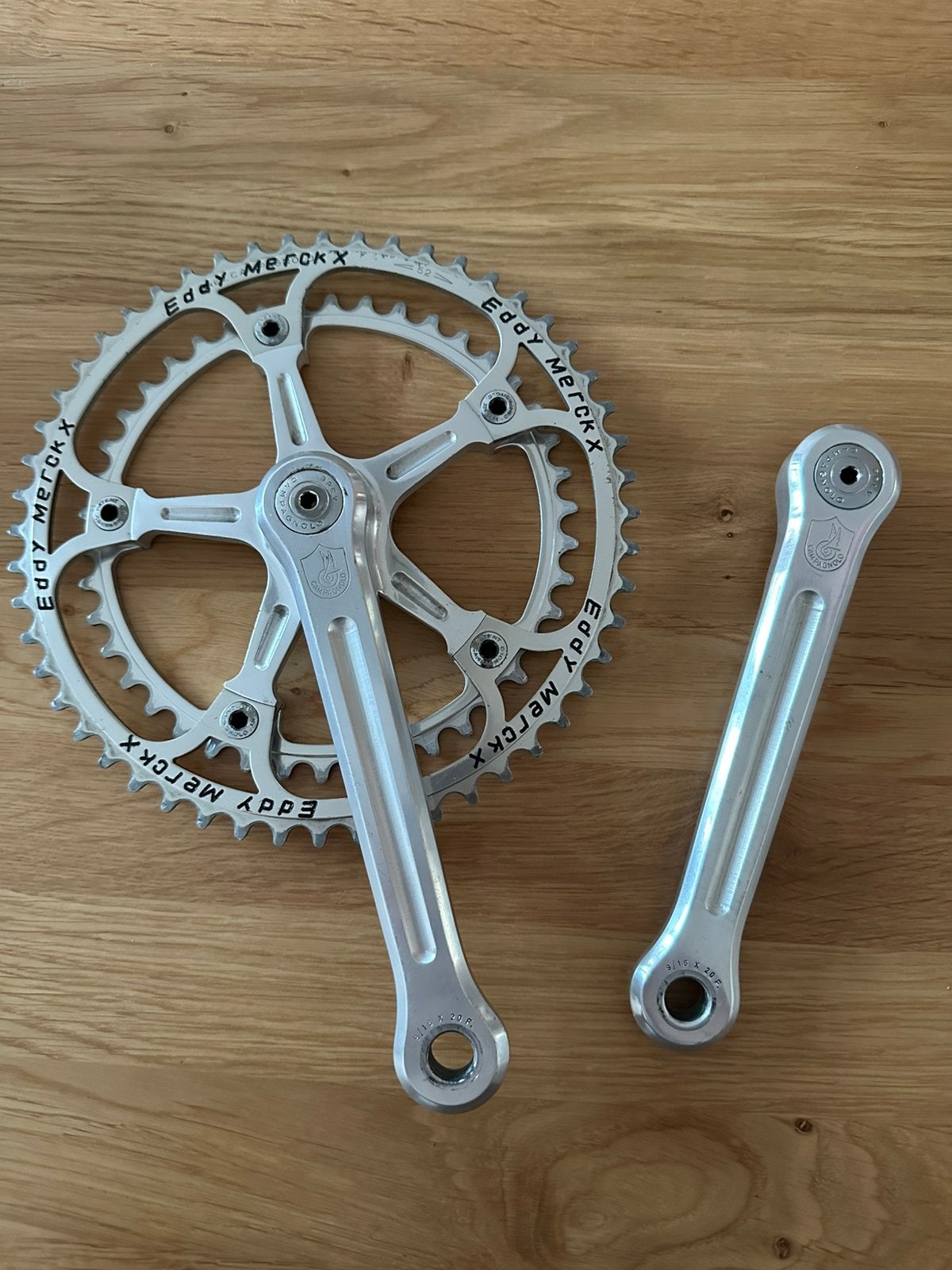 Campagnolo record crankstel Eddy Merckx, Fietsen en Brommers, Ophalen of Verzenden, Gebruikt, Crankstel of Pedalen
