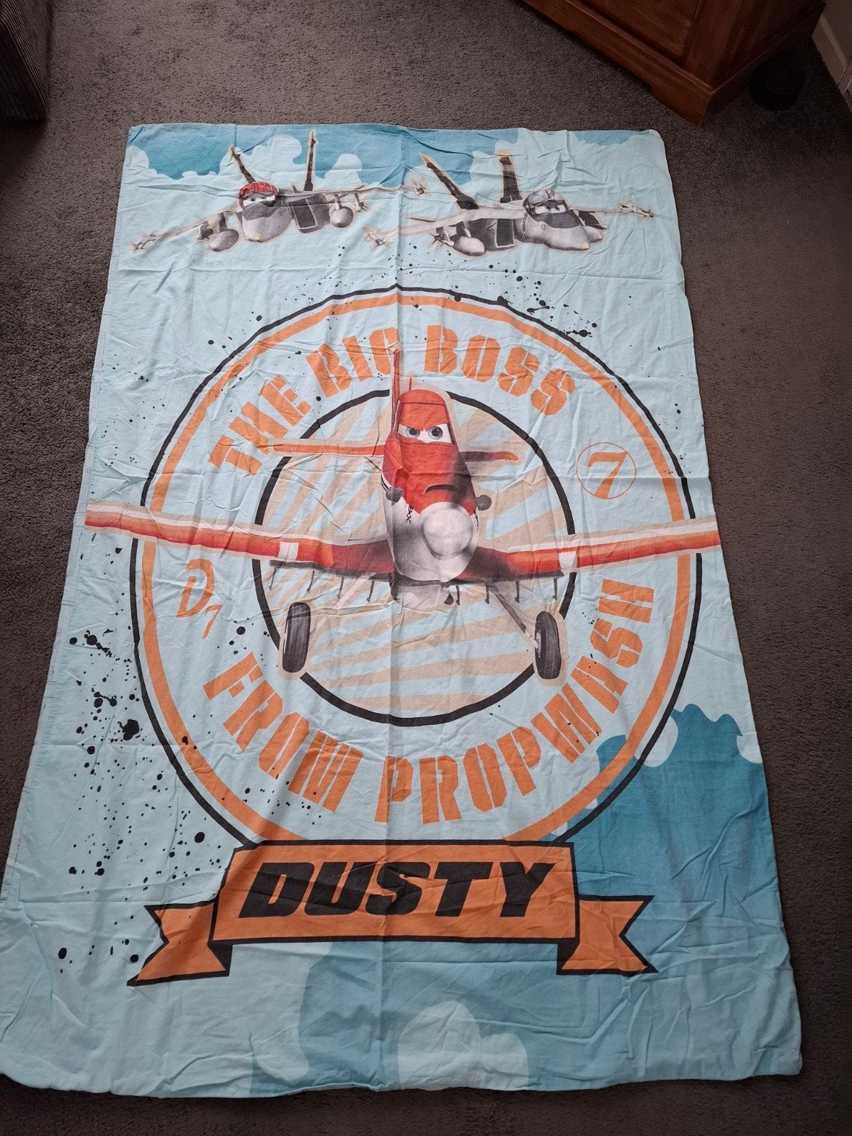 Disney Planes Dusty Dekbedovertrek met kussensloop, Gebruikt, Overige merken, Blauw, Dekbedovertrek