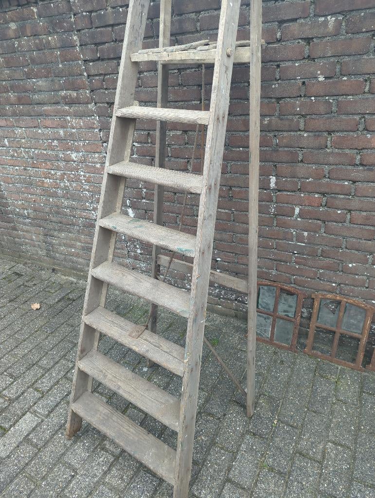 Brocante houten trap, Ophalen of Verzenden