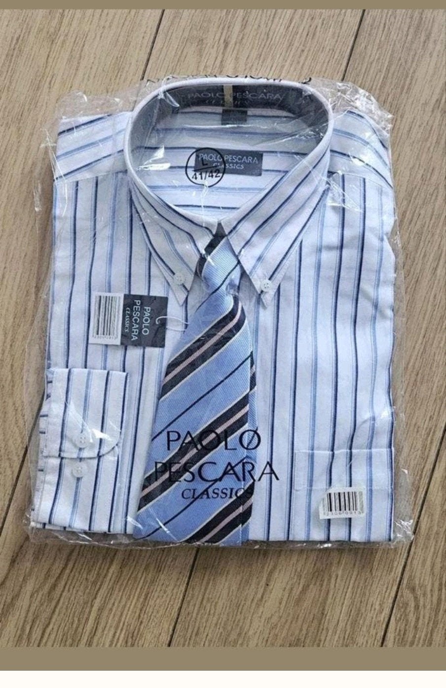 Nieuw overhemd met stropdas, Ophalen of Verzenden, Nieuw, Blauw, Halswijdte 41/42 (L)