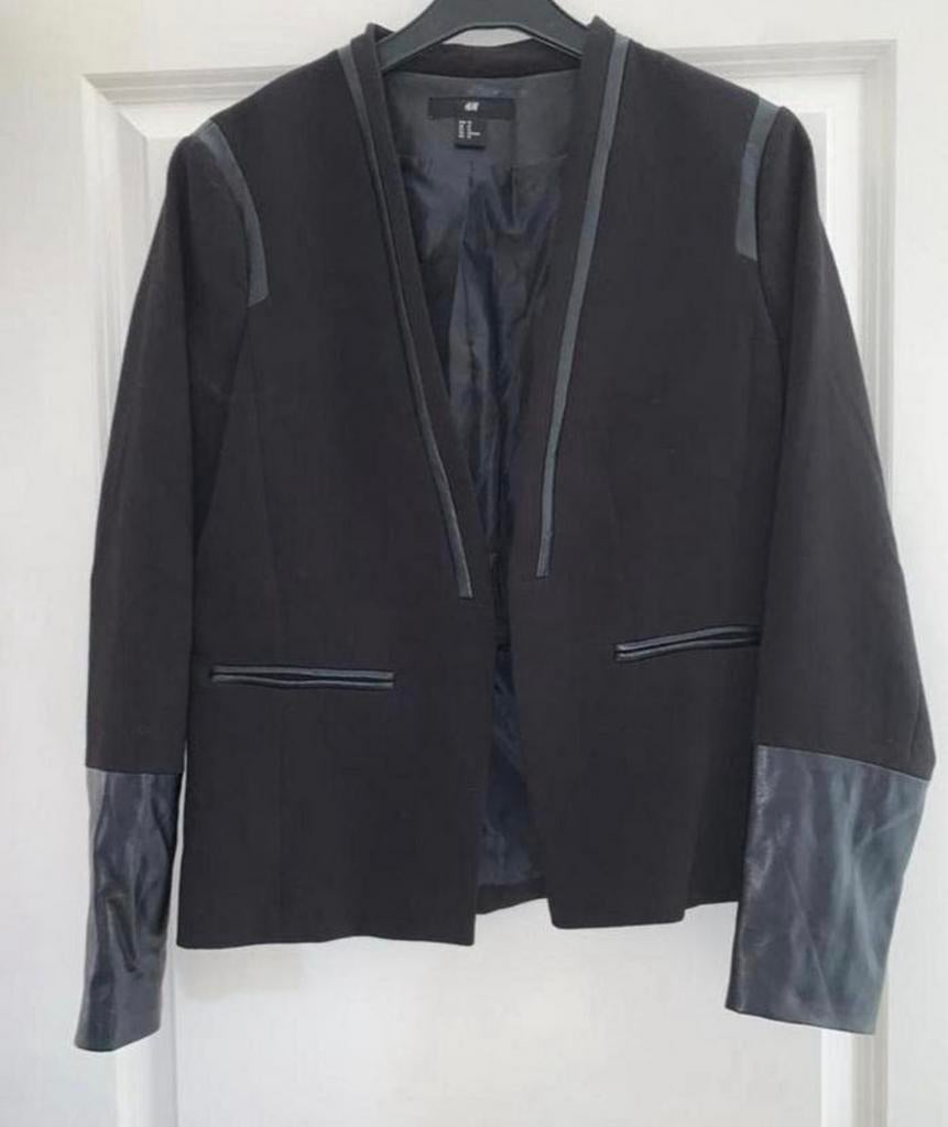 H&M Blazer Colbert Jasje Maat 42, Zwart, Maat 42/44 (L), Ophalen of Verzenden, Jasje