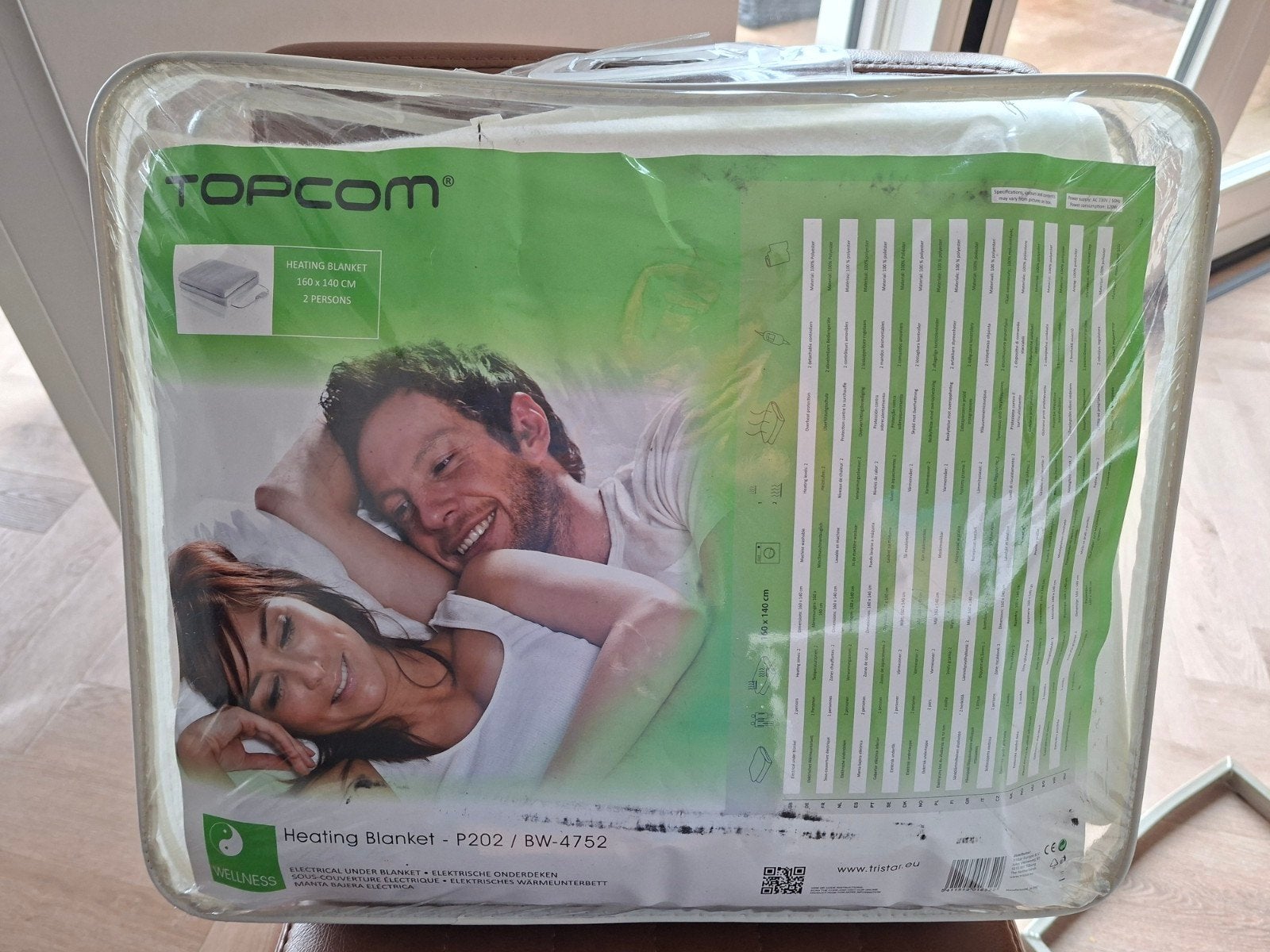 Topcom Elektrische Deken 160x140 cm - Zo goed als nieuw, Ophalen of Verzenden, Zo goed als nieuw, Wit, Deken of Dekbed