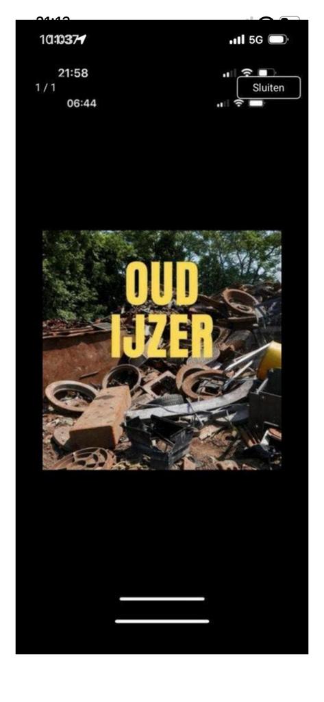 Oud ijzer ( gratis opgehaald ), Ophalen, Gebruikt