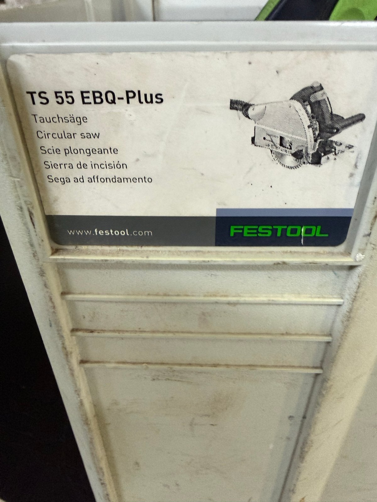 Festool TS 55 EBQ-Plus invalzaag - Zo goed, Gebruikt, Invalzaag, Ophalen of Verzenden, 30 tot 70 mm