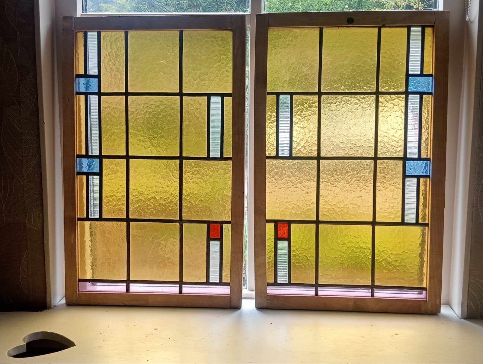 deze mooi set glas in lood ramen samen voor 75 euro afhalen!, Ophalen