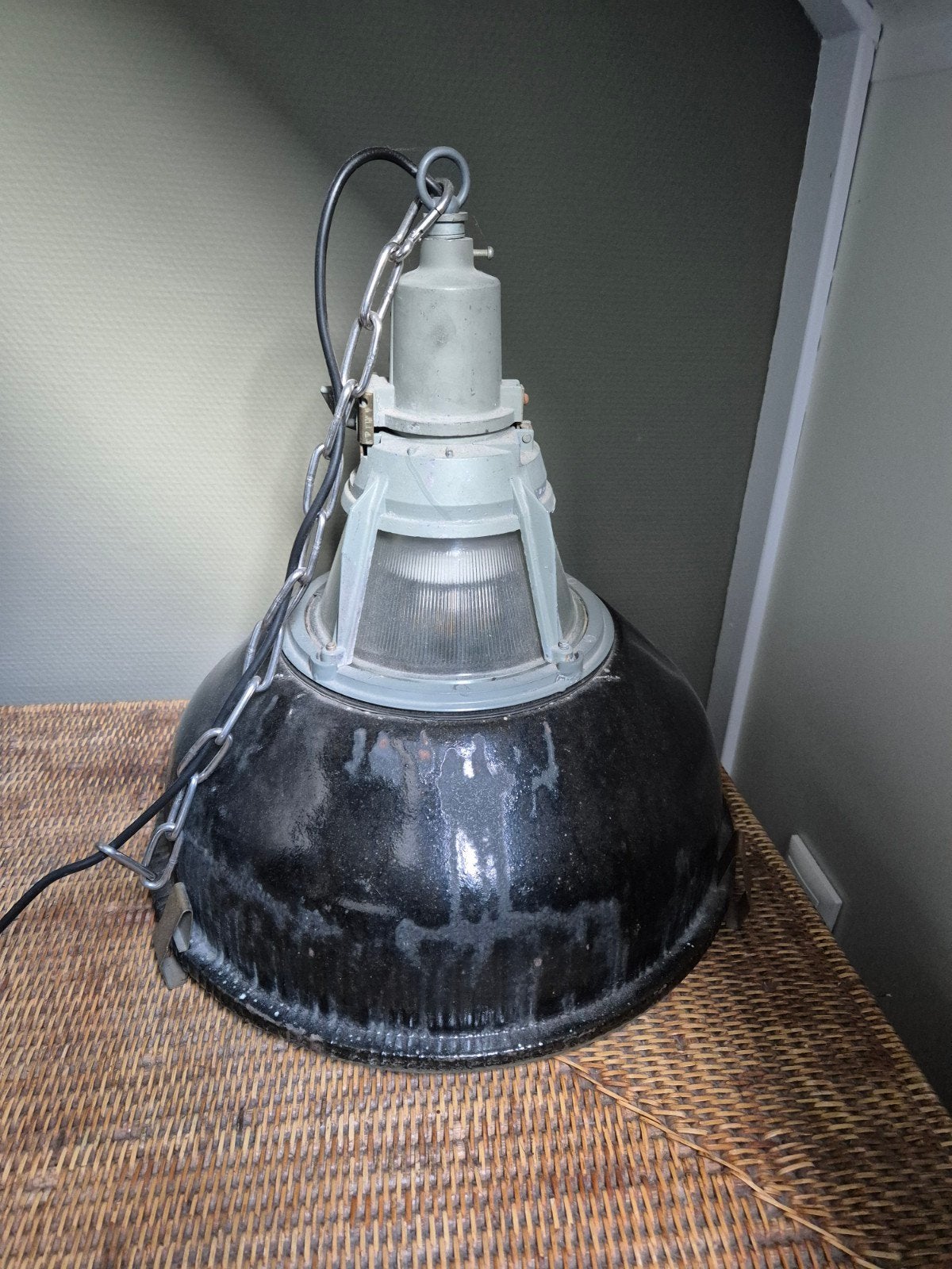 2 Industriële hanglampen - Vintage fabriekslamp, Ophalen