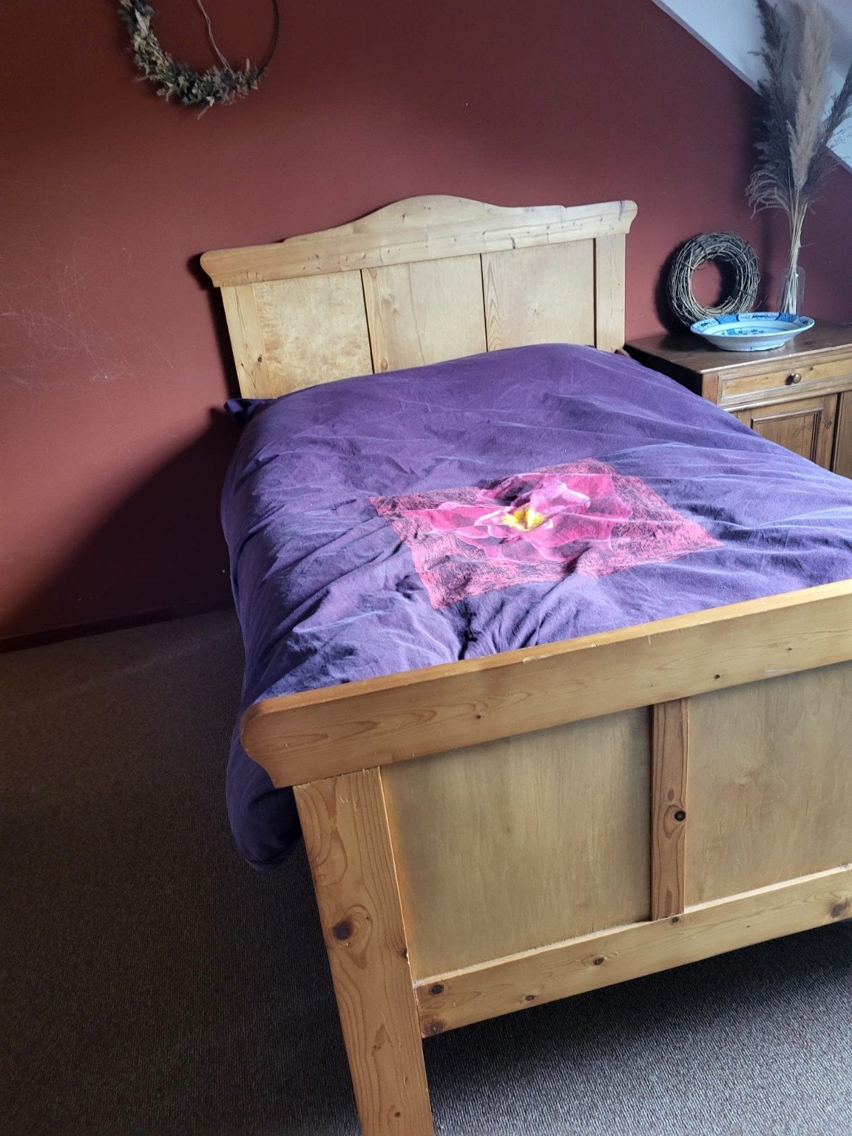 oud grenen bed/ledikant, Ophalen, Gebruikt, Twijfelaar