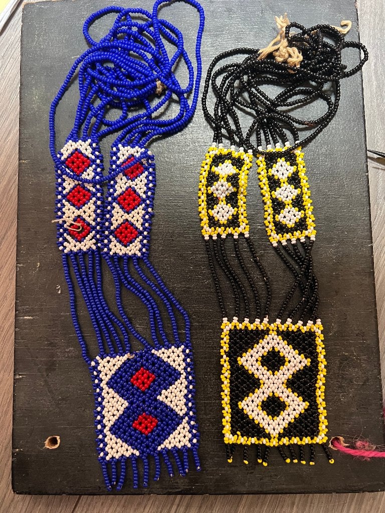 Vintage boho retro hippie kettingen kralenketting festival, Ophalen of Verzenden, Zo goed als nieuw, Overige materialen, Met hanger