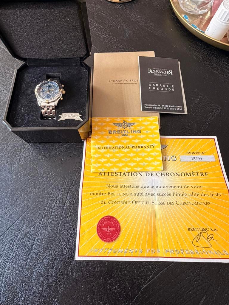 Breitling chronamat 39 mm, Ophalen, Staal, Staal, Breitling