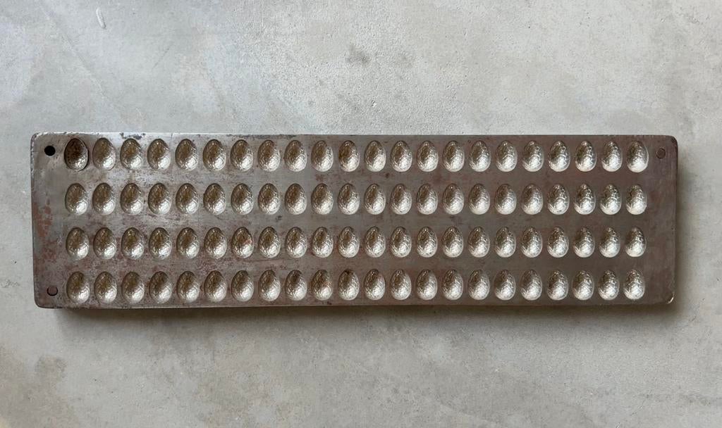 Paaseitjes Mal Vorm Metaal Antiek Chocoladevorm Chocolademal, Ophalen of Verzenden