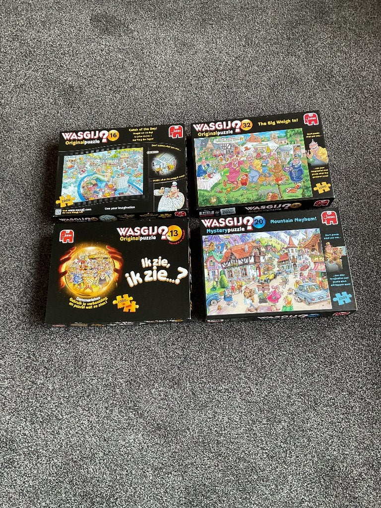 Wasgy puzzels Original en Mystery 1000 stukjes, Ophalen of Verzenden, 500 t/m 1500 stukjes, Zo goed als nieuw, Legpuzzel