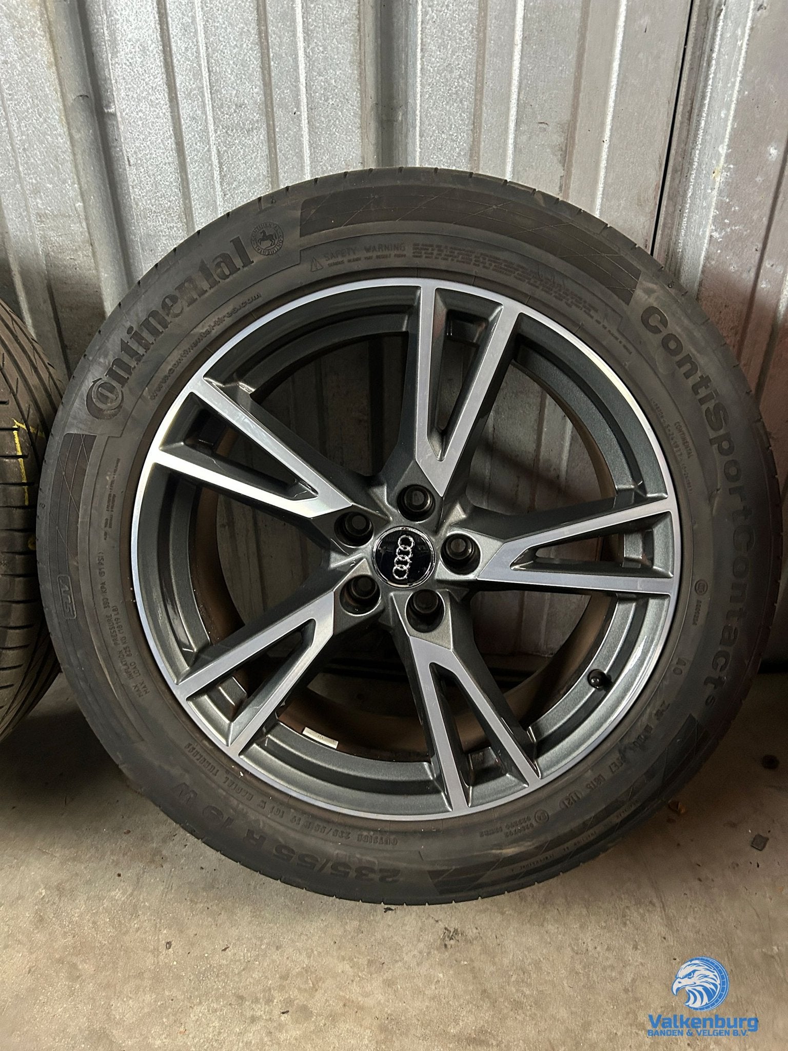 5-6mm! Originele Audi Q5 SQ5 80A 19 inch antraciete velgen 5, 19 inch, Gebruikt, -, -