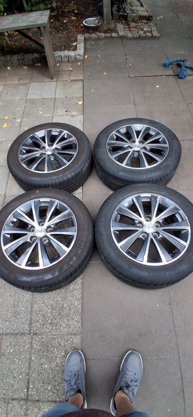 Peugeot 205/55 R16 zomerbanden met velgen, Auto-onderdelen, Ophalen, Gebruikt, 16 inch, Banden en Velgen