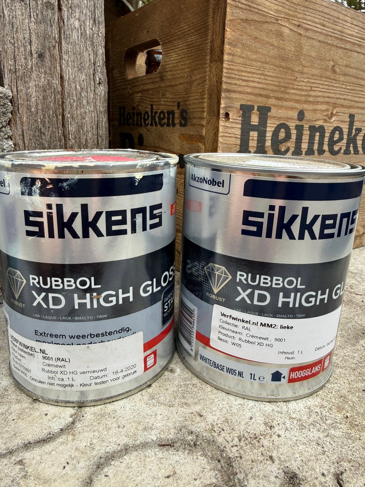 Sikkens ral 9001, Doe-het-zelf en Verbouw, Verf, Beits en Lak, Ophalen, Zo goed als nieuw, Wit, Lak