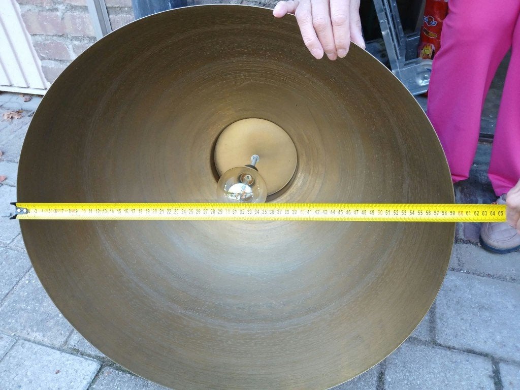 te koop bronsen hang lamp  150 euro, Ophalen, Gebruikt
