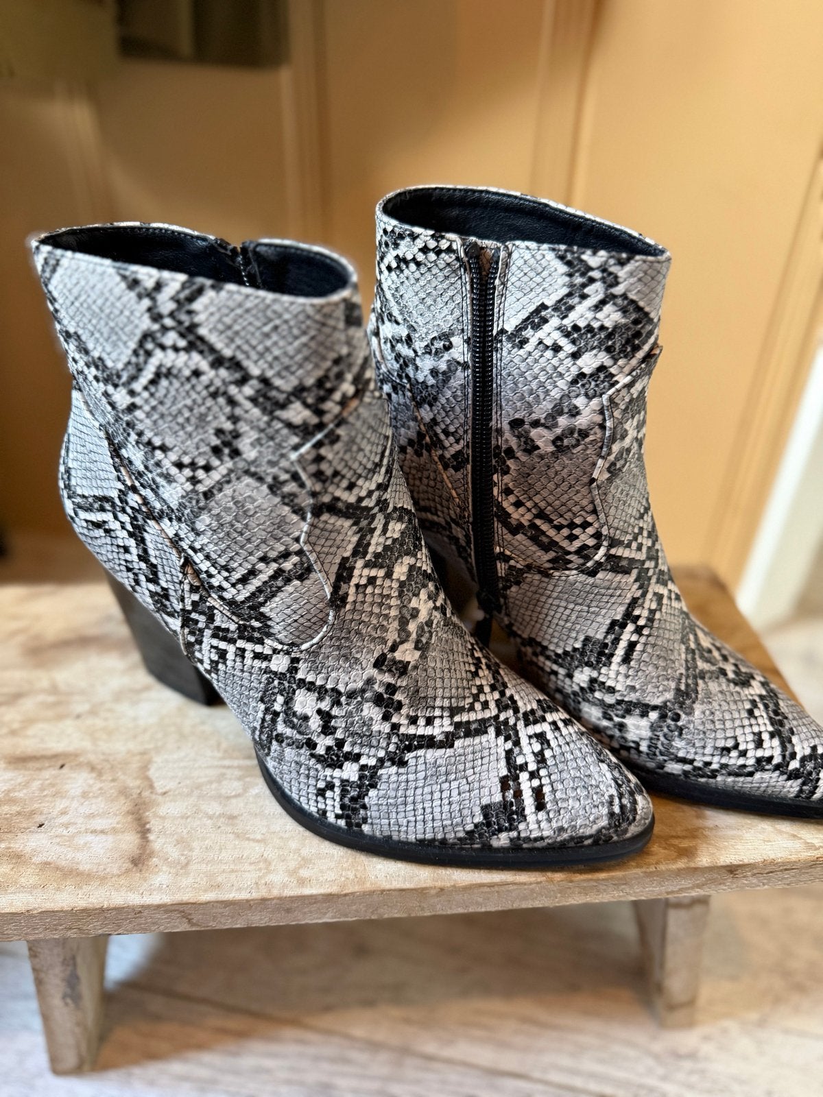 Haily's Enkellaarzen met Slangenprint - Maat 38, Kleding | Dames, Ophalen of Verzenden, Nieuw, Grijs, Lage of Enkellaarzen
