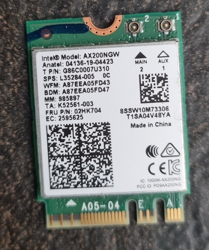 Wi-Fi 6 adapter Intel Model (AX200NGW), Ophalen of Verzenden, Gebruikt, Intern, Intel