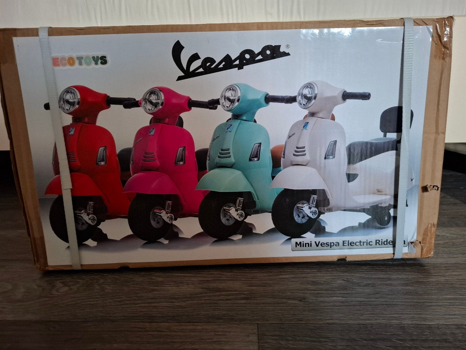 Nieuwe witte EcoToys Mini Vespa Elektrische Scooter., Ophalen of Verzenden, Nieuw