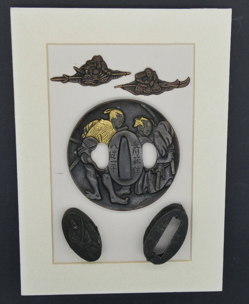 japanse Tsuba Fuchi Kashira Menuki set, Ophalen of Verzenden