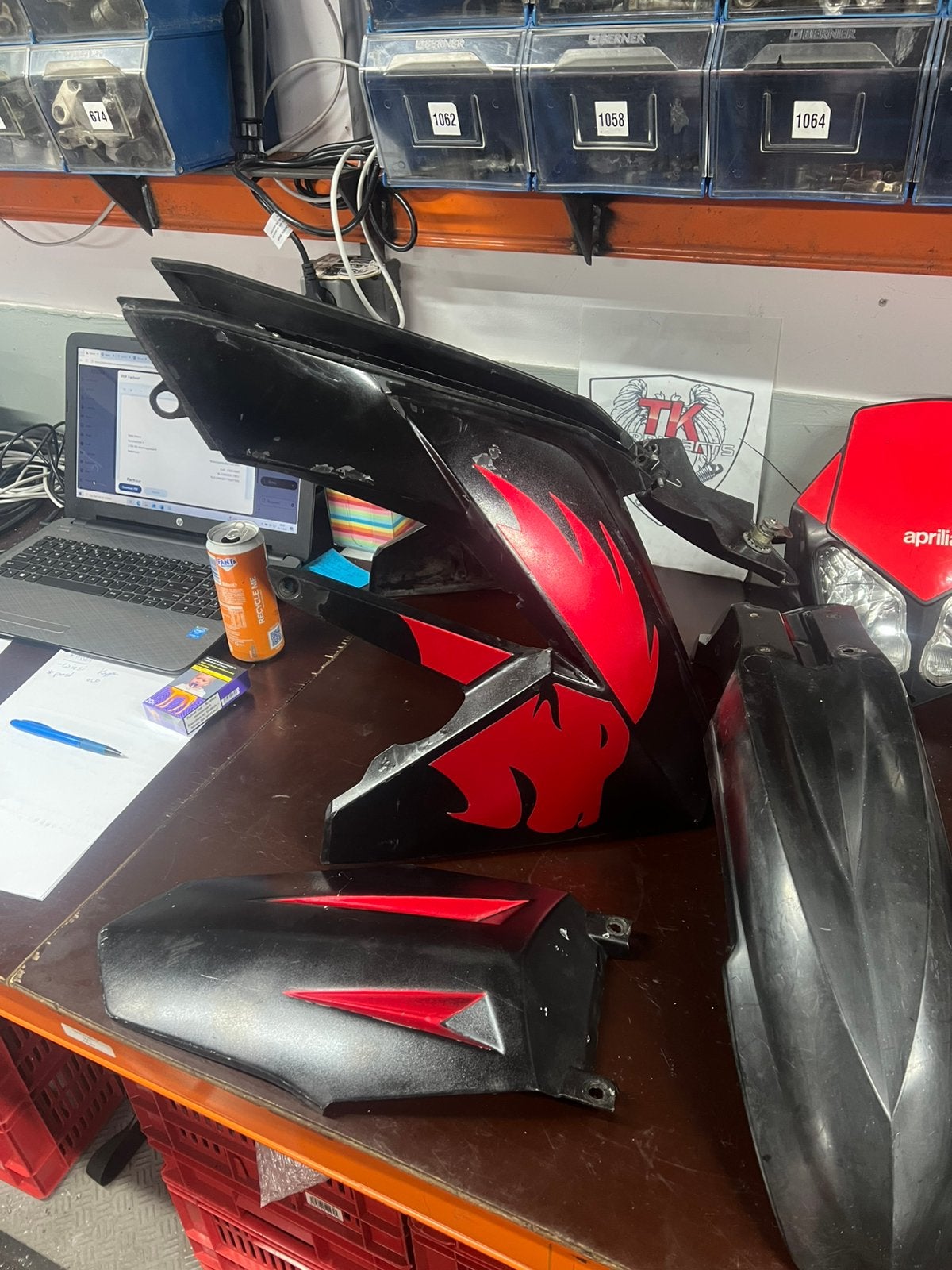Aprilia sx/rx kappenset, Fietsen en Brommers, Gebruikt, Kappenset, Ophalen of Verzenden, Tot 2018